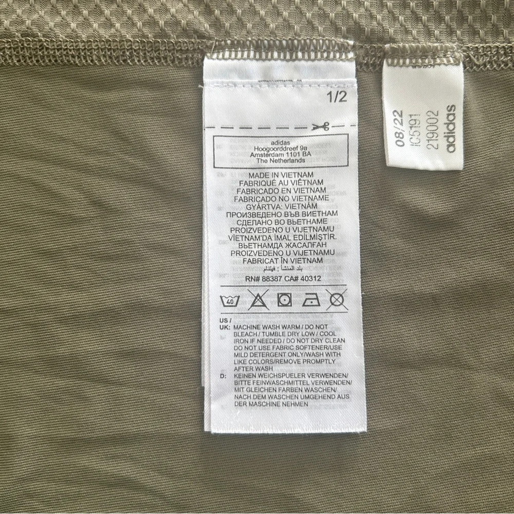 Adidas Own The Run Tee Shirt Olive Green Men's X Large